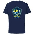 thumbnail image 1 of Disney Mickey Mouse Donald and Goofy Sports Football Soccer - Short Sleeve Cotton T-Shirt for Adults - Customized-Navy, 1 of 5