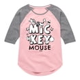 thumbnail image 1 of Disney - Mickey Mouse Doodle - Toddler & Youth Girls Raglan Graphic T-Shirt, 1 of 5