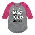 thumbnail image 1 of Disney - Mickey Mouse Doodle - Toddler & Youth Girls Raglan Graphic T-Shirt, 1 of 5