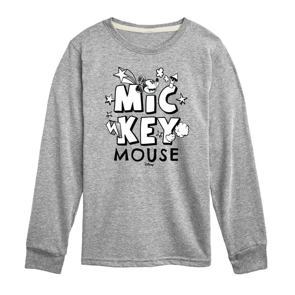Disney - Mickey Mouse Doodle - Youth Long Sleeve Graphic T-Shirt