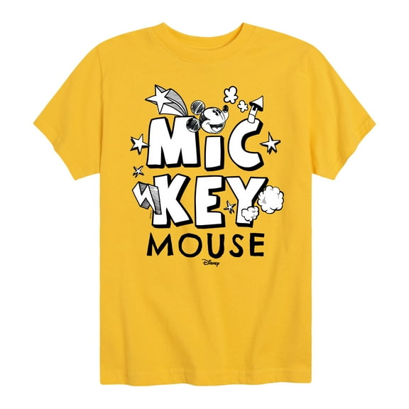 Disney - Mickey Mouse Doodle - Youth Short Sleeve Graphic T-Shirt