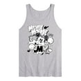 thumbnail image 1 of Disney - Mickey Mouse - Doodles & Clouds Sketch - Men's Jersey Tank Top, 1 of 4