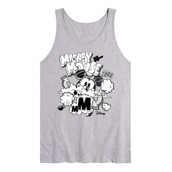 Disney - Mickey Mouse - Doodles & Clouds Sketch - Men's Jersey Tank Top