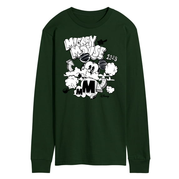Disney - Mickey Mouse - Doodles & Clouds Sketch - Men's Long Sleeve T-Shirt