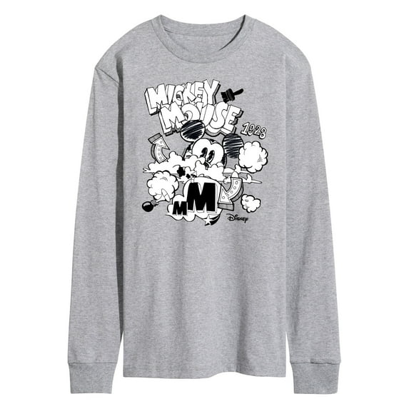 Disney - Mickey Mouse - Doodles & Clouds Sketch - Men's Long Sleeve T-Shirt