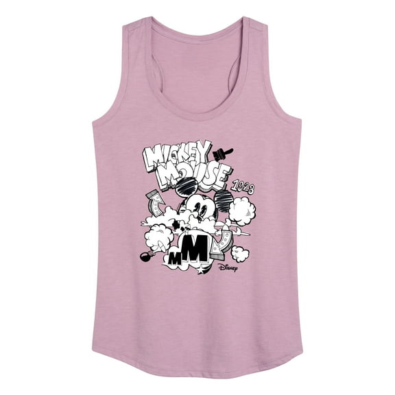 Disney - Mickey Mouse - Doodles & Clouds Sketch - Women's Racerback Tank Top