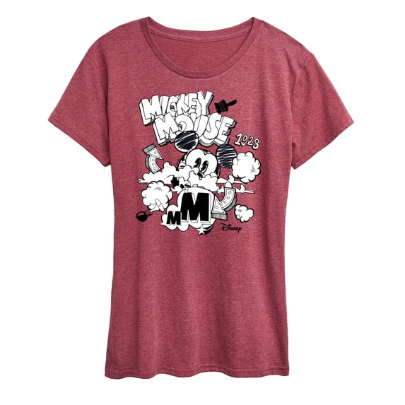 Disney - Mickey Mouse - Doodles & Clouds Sketch - Women's Short Sleeve Graphic T-Shirt