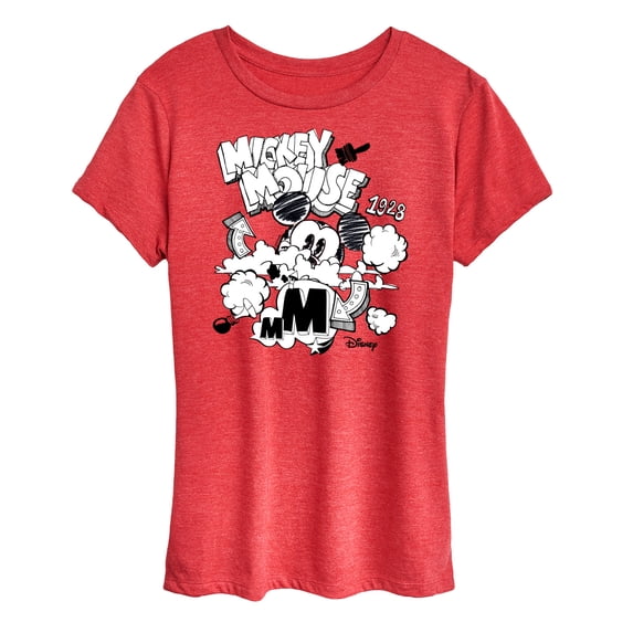 Disney - Mickey Mouse - Doodles & Clouds Sketch - Women's Short Sleeve Graphic T-Shirt