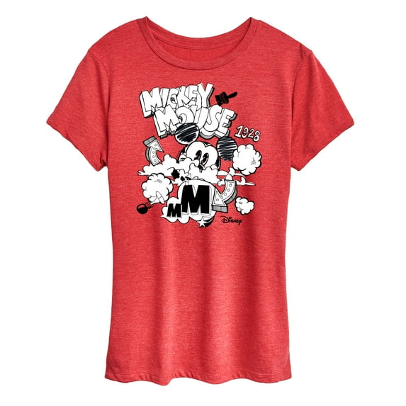 Disney - Mickey Mouse - Doodles & Clouds Sketch - Women's Short Sleeve Graphic T-Shirt
