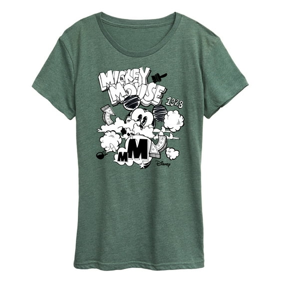 Disney - Mickey Mouse - Doodles & Clouds Sketch - Women's Short Sleeve Graphic T-Shirt