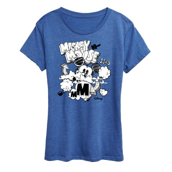 Disney - Mickey Mouse - Doodles & Clouds Sketch - Women's Short Sleeve Graphic T-Shirt