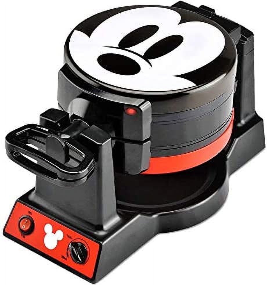 Disney Mickey Mouse Double Flip Waffle Maker, Black, Red