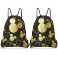 thumbnail image 1 of Disney Mickey Mouse Drawstring Backpack Gold 2 Pack, 1 of 1