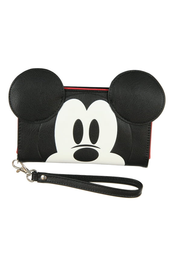 Disney Mickey Mouse Ears 90 Years True Original 3D Cell Phone Wristlet Wallet