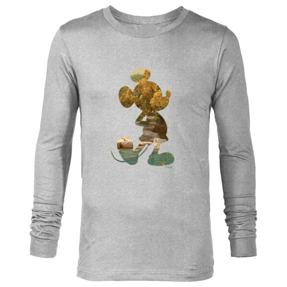 Disney Mickey Mouse Earth Day Nature Outdoors Pose Fill - Long Sleeve T-Shirt for Men - Customized-Athletic Heather