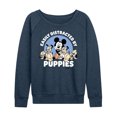 thumbnail image 1 of Disney - Mickey Mouse - Easily Distracted By Puppies - Women's Lightweight French Terry Long Sleeve Shirt, 1 of 4