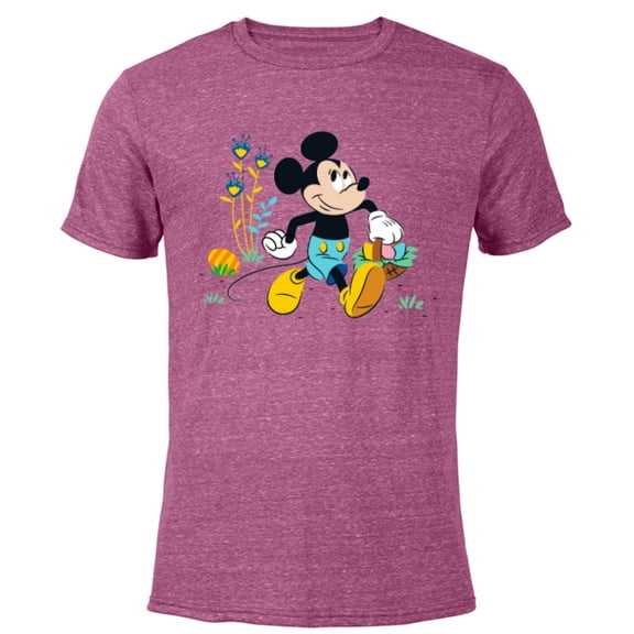 Disney Mickey Mouse Easter Egg Hunt - Short Sleeve Blended T-Shirt for Adults - Customized-Purple