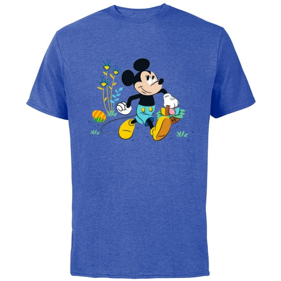 Disney Mickey Mouse Easter Egg Hunt - Short Sleeve Cotton T-Shirt for Adults - Customized-Royal Heather