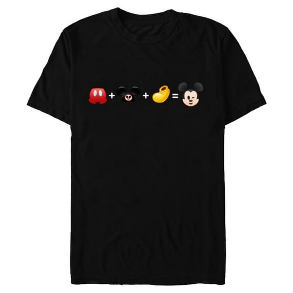 Disney Mickey Mouse Emoji Code Formula - Short Sleeve Blended T-Shirt for Adults - Customized-Black