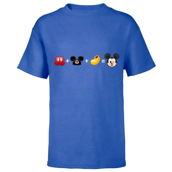 Disney Mickey Mouse Emoji Code Formula - Short Sleeve T-Shirt for Kids - Customized-Royal