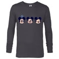 thumbnail image 1 of Disney Mickey Mouse Emoticon Expressions - Long Sleeve T-Shirt for Men - Customized-Charcoal Heather, 1 of 5