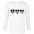 thumbnail image 1 of Disney Mickey Mouse Emoticon Expressions - Long Sleeve T-Shirt for Men - Customized-White, 1 of 5