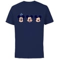 thumbnail image 1 of Disney Mickey Mouse Emoticon Expressions - Short Sleeve Cotton T-Shirt for Adults - Customized-Navy, 1 of 5