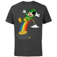 thumbnail image 1 of Disney Mickey Mouse End of the Rainbow St. Patrick’s Day - Short Sleeve Cotton T-Shirt for Adults - Customized-Charcoal, 1 of 5