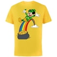 thumbnail image 1 of Disney Mickey Mouse End of the Rainbow St. Patrick’s Day - Short Sleeve Cotton T-Shirt for Adults - Customized-Yellow, 1 of 5