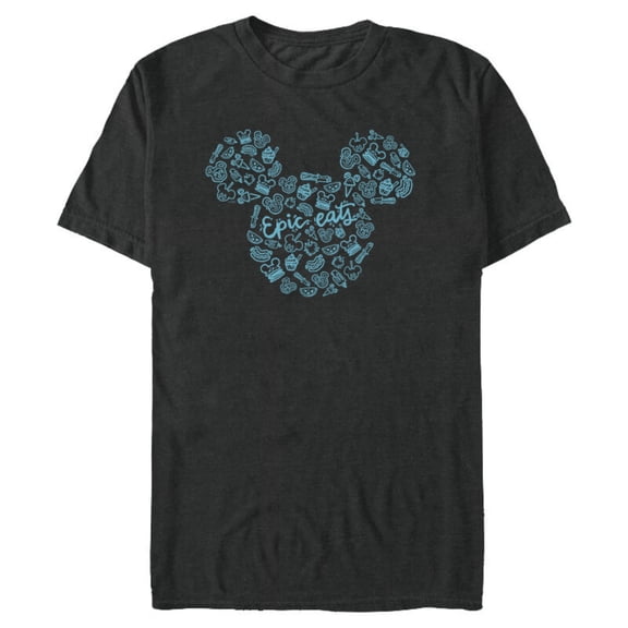 Disney Mickey Mouse Epic Eats - Short Sleeve Blended T-Shirt for Adults - Customized-Dark Heather