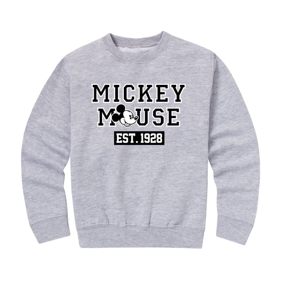 Disney - Mickey Mouse Est 1928 Boys' Graphic Long Sleeve Fleece Sweatshirt