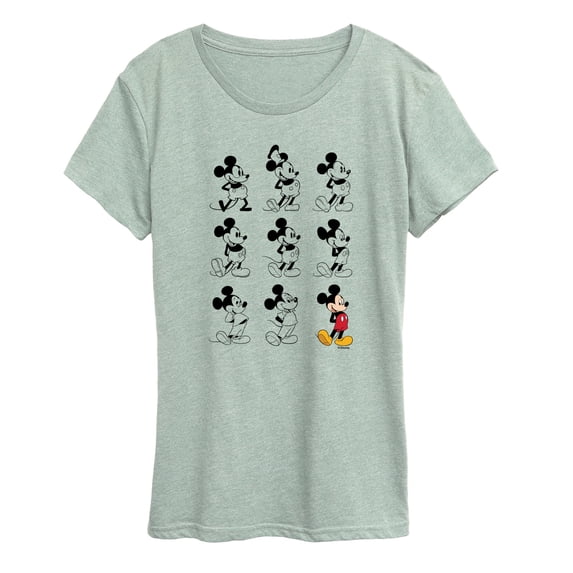 Disney - Mickey Mouse Evolution - Women's Short Sleeve Graphic T-Shirt