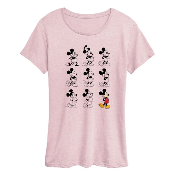 Disney - Mickey Mouse Evolution - Women's Short Sleeve Graphic T-Shirt