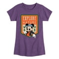 thumbnail image 1 of Disney - Mickey Mouse - Explore Nature - 28 - Toddler & Youth Girls Short Sleeve Graphic T-Shirt, 1 of 5
