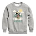 thumbnail image 1 of Disney - Mickey Mouse - Explore Nature - Youth Crewneck Fleece Sweatshirt, 1 of 5