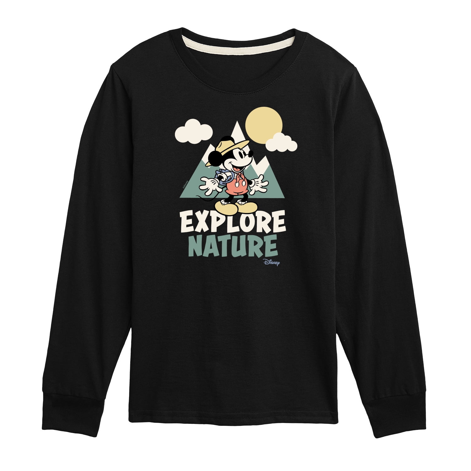 Disney - Mickey Mouse - Explore Nature - Youth Long Sleeve Graphic T ...