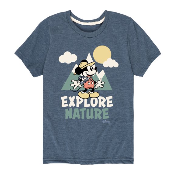 Disney - Mickey Mouse - Explore Nature - Youth Short Sleeve Graphic T-Shirt