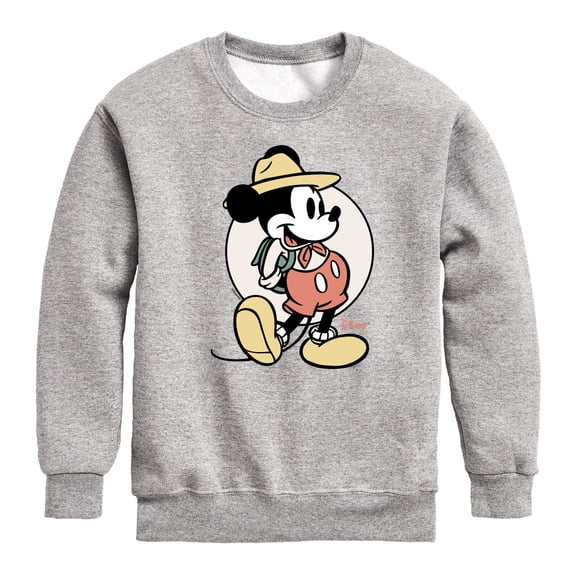 Disney - Mickey Mouse - Explorer & Camp Expert - Youth Crewneck Fleece Sweatshirt
