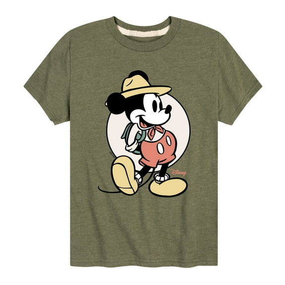 Disney - Mickey Mouse - Explorer & Camp Expert - Youth Short Sleeve Graphic T-Shirt