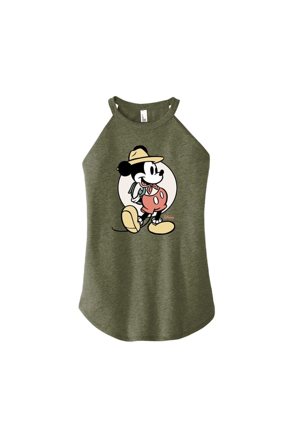 - Mickey Mouse - Explorer Mickey - Juniors High Neck Tank Top