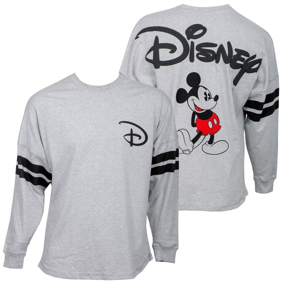 Disney Mickey Mouse Express Disney Grey Long Sleeve Shirt-Large