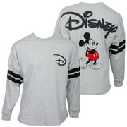 Mickey Mouse 805592-small Mickey Mouse Express Disney Womens Grey Long Sleeve Shirt - Small