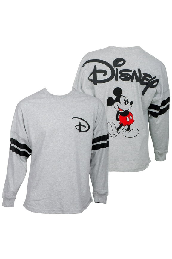805592-small Mickey Mouse Express Disney Womens Grey Long Sleeve Shirt - Small