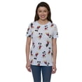 thumbnail image 1 of Disney Mickey Mouse Expressions T-Shirt All-Over Print Blue Women, 1 of 8