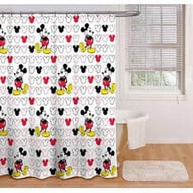 Disney Mickey Mouse Fabric Shower Curtain, 1 Each - Walmart.com