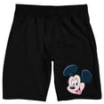 thumbnail image 1 of Disney Mickey Mouse Face Adult Black Sleep Pajama Shorts-XXL, 1 of 5