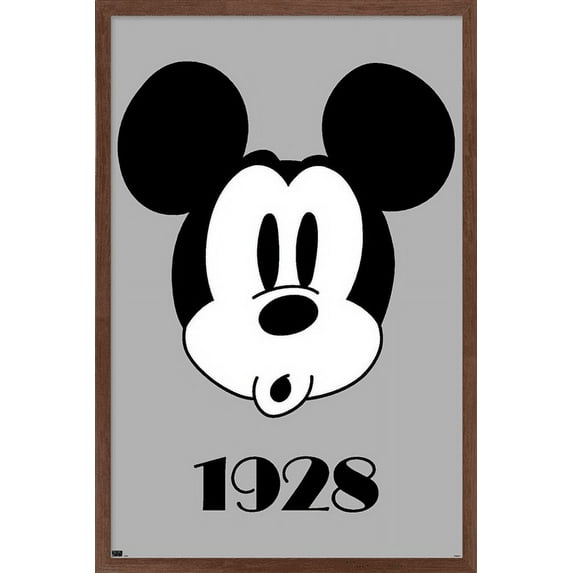Disney Mickey Mouse - Face Wall Poster, 22.375" x 34", Framed