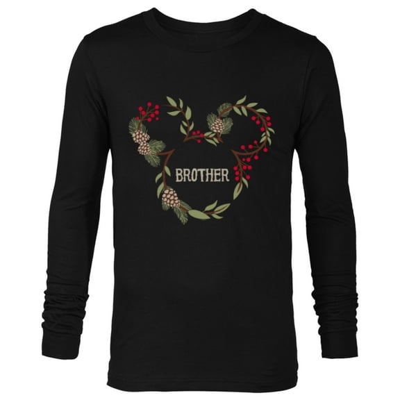 Disney Mickey Mouse Family Holiday (Brother) - Long Sleeve T-Shirt for Men - Customized-Black