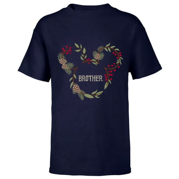 Disney Mickey Mouse Family Holiday (Brother) - Short Sleeve T-Shirt for Kids - Customized-Navy