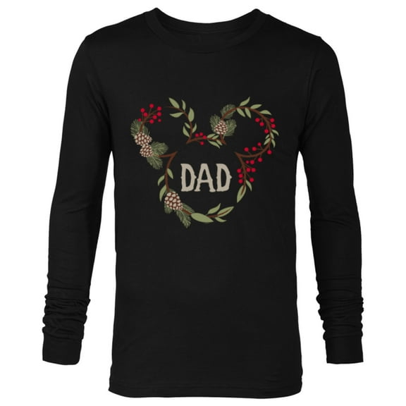 Disney Mickey Mouse Family Holiday (Dad) - Long Sleeve T-Shirt for Men - Customized-Black